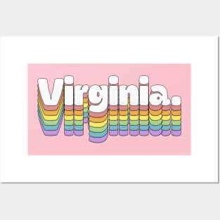 Virginia // Retro Typography Design Posters and Art